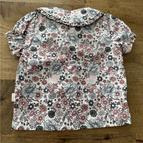 Petit Lem Floral Kids Shirt with Button Details size 9 months - Picture 4 of 5